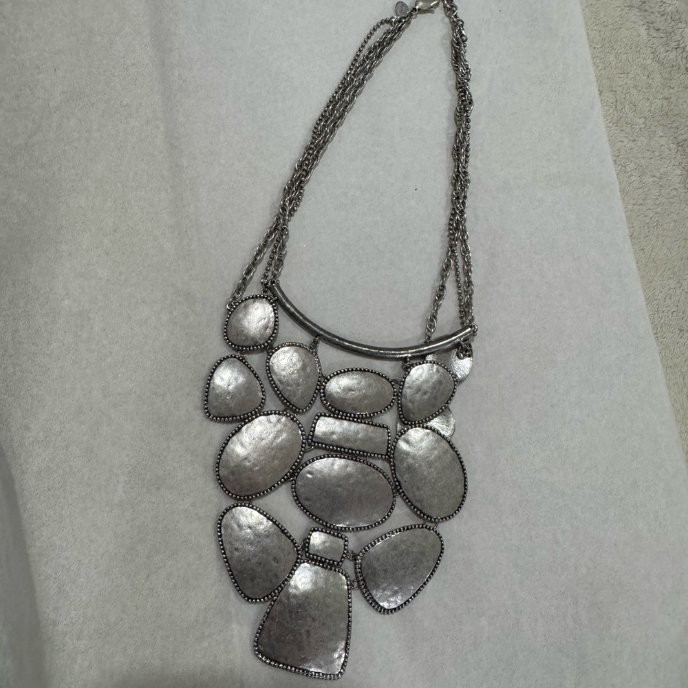 Elegant Silver Statement Necklace